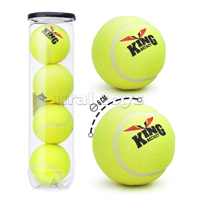 Набор мячей для большого тенниса (4 шт.) в тубусе
