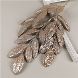 Ветка декоративная 73 см золото лист / SA23590 /уп 360/