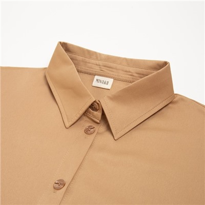 Платье миди женское MINAKU: Casual collection, бежевое, размер 50