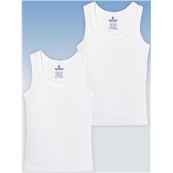 2045-01 Майка для мальчика белая (BAYKAR)