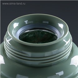 Термос 1.7 л, со стеклянной колбой, сохраняет тепло 14 ч, 14×34 см, зеленый