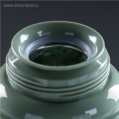 Термос 1.7 л, со стеклянной колбой, сохраняет тепло 14 ч, 14×34 см, зеленый