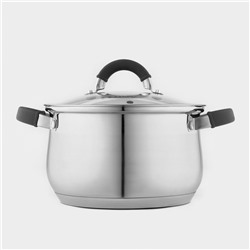 Кастрюля Катунь «Ирида», 3.9 л, d=20 см, капсульное дно, индукция, нержавеющая сталь