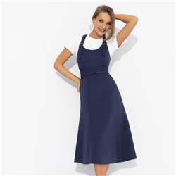 Сарафан с регулируемыми лямками, Смелее, чем вчера (синий, с поясом)