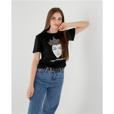 Футболка Hate Mondays, «Злодейки», черный