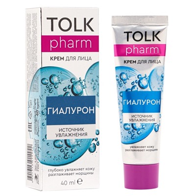 Крем для лица TOLK, с гиалуроновой кислотой, 40 мл