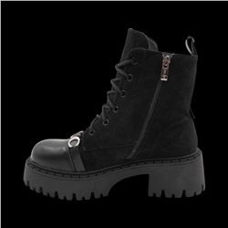 Ботинки на меху F16-3R черные