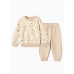Комплект (свитшот и брюки) MINAKU Nature, рост 68-74 см, бежевый