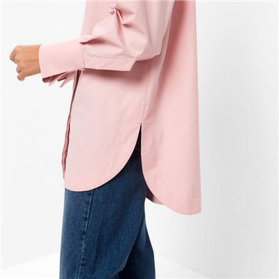 Рубашка женская с рукавами фонариками MINAKU: Casual Collection, размер 42, розовая