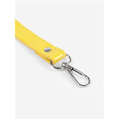 Ручка для сумки из экокожи, с карабинами, 125×1.8 см, жёлтая