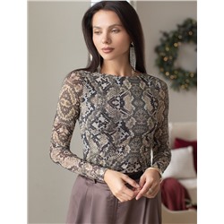 Джемпер с прозрачными рукавами