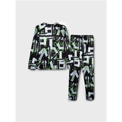 Термокомплект трикот. для мальчиков: фуфайка (футболка) с длин. рук, брюки