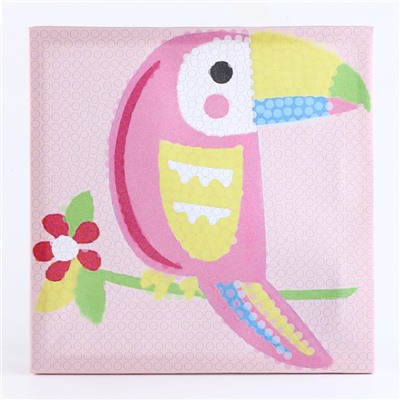 Аппликация помпошками «Тукан», размер — 30×30 см, клей 30 мл