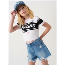 Фуфайка трикотажная для девочек (футболка)