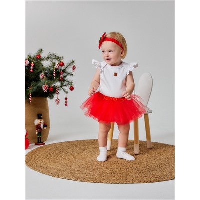 Набор для фотосессии «Крошка Я. Праздничный»: юбка и повязка на голову, красный, рост 62-86