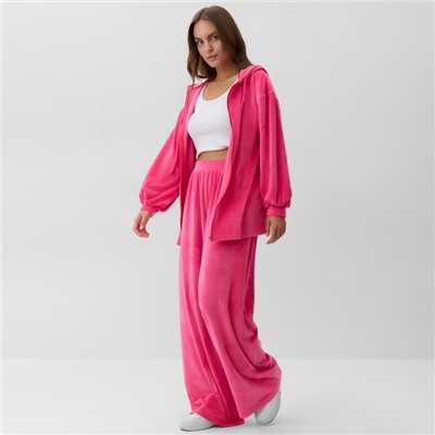 Костюм женский (толстовка, брюки) KAFTAN Plushy, размер 40-42, фуксия