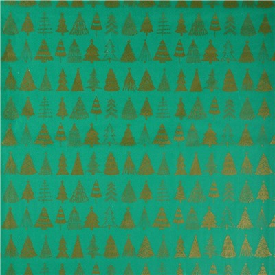 Упаковочная бумага на Новый год тишью «Ёлочки», 50×70 см