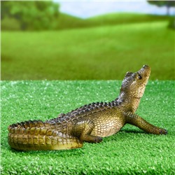 Садовая фигура из полистоуна «Кайман», 12.5×34×18 см