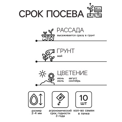 Семена Мальва "Черные глаза", ц/п,  10 шт.