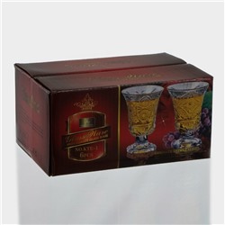 Рюмки «Ледяная звезда», 40 мл, 5.5×7.5 см, набор 6 шт., стекло, прозрачные