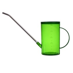 Лейка с длинным носиком, 1 л, без рассеивателя, зелёная, Greengo