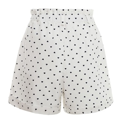 Шорты женские в сердца MINAKU: Enjoy, белые, размер 42