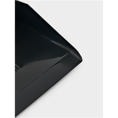 Щётка с совком Meli Loft, бамбуковый держатель, 26×24×96 см, чёрная