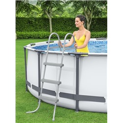 Бассейн каркасный Bestway Steel Pro MAX 56950, 427×107 см, фильтр-насос, лестница, тент, круглый