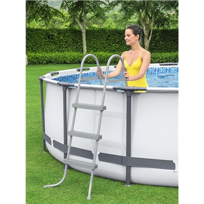 Бассейн каркасный Bestway Steel Pro MAX 56950, 427×107 см, фильтр-насос, лестница, тент, круглый