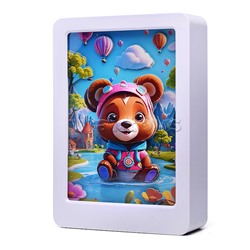 Ночник-пазл 3Д "Мишка" со светом и музыкой, в коробке