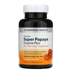 American Health, Super Papaya Enzyme Plus, 180 жевательных таблеток