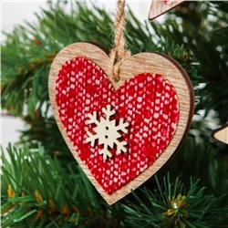 Елочная игрушка «Зимний вечер», МИКС, красная