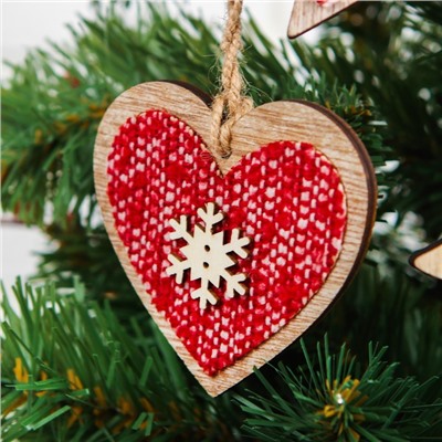 Елочная игрушка «Зимний вечер», МИКС, красная