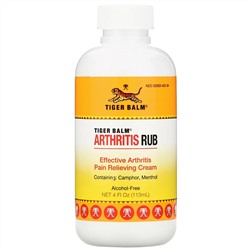 Tiger Balm, Arthritis Rub, без спирта, 4 жидких унций (113 мл)