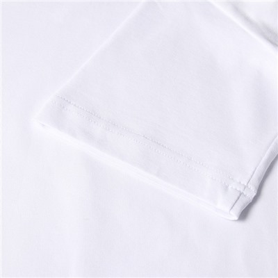 Футболка детская однотонная MINAKU: Basic line, белая, рост 116 см