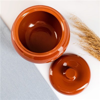 Жаровня Кунгурская керамика «Стандарт», 2 л, керамика, коричневая