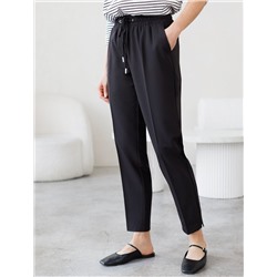 Брюки с поясом на резинке из поливискозы с эластаном