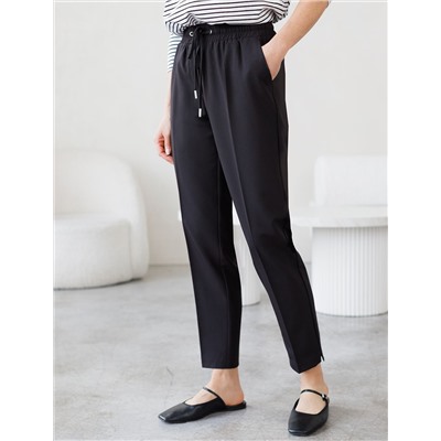 Брюки с поясом на резинке из поливискозы с эластаном