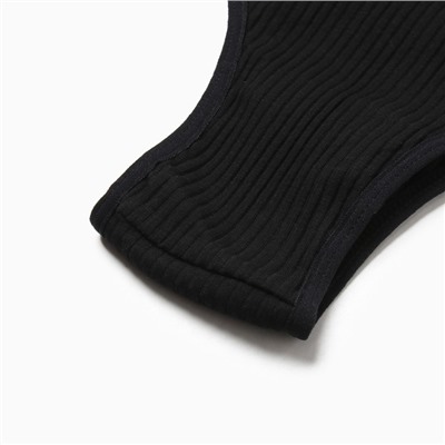 Комплект нижнего белья женский (топ, трусы) Collorista, чёрный, размер 42-44