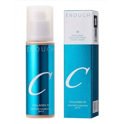 Enough Увлажняющий тональный крем для лица с коллагеном N10 / Collagen 3X Moisture Foundation SPF15, 100 мл