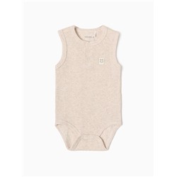 Боди без рукавов Крошка Я Melange, рост 68-74, бежевое