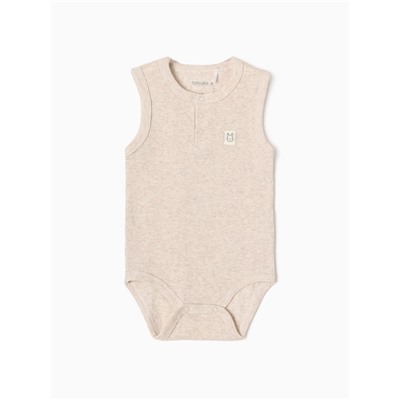 Боди без рукавов Крошка Я Melange, рост 68-74, бежевое