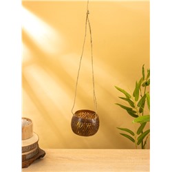 Подсвечник подвесной из кокоса, 9-12 см, коричневый