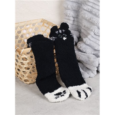 Носки женские флисовые р. 35-40 Лапки новогодний № 5 / MNZ-19/5 /721638