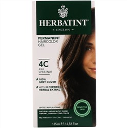 Herbatint, стойкая гель-краска для волос, 4C, пепельный каштан, 135 мл (4,56 жидк. унции)
