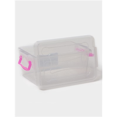 Контейнер пищевой, 3 л, 28×16×12 см, пластик, прямоугольный, прозрачный, ручки МИКС