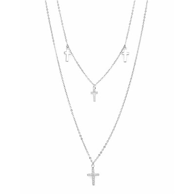 Колье из серебра куб.циркон., Ю-55136р