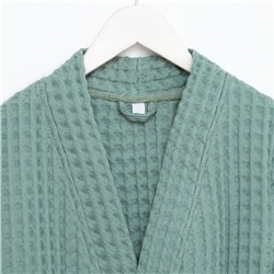 Халат вафельный детский Крошка Я «Boho» размер 32 (110-116 см) цвет мятный, 100% хлопок 290 г/м²