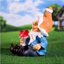 Садовая фигура из полистоуна «Гном сидячий», 26×30×37 см