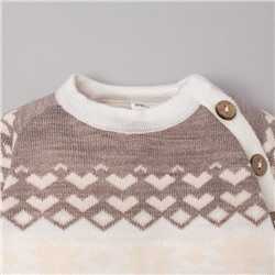 Комбинезон детский вязаный «Крошка Я. Снежинка», рост 86-92 см